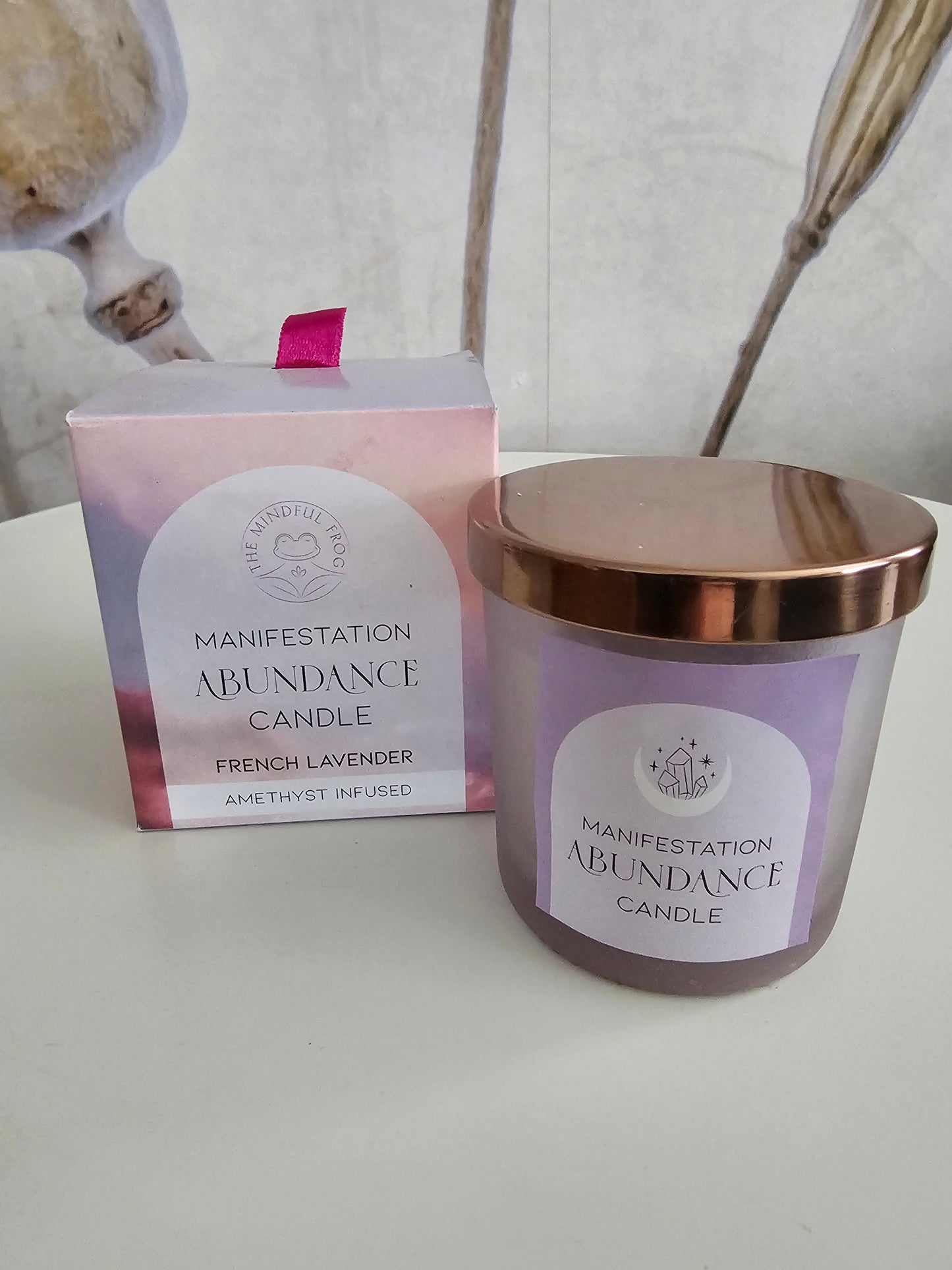 Abundance French Lavender Crystal Chip Candle