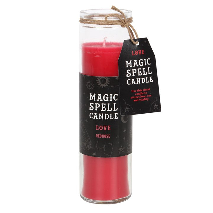 Scented Rose 'Love' Pillar Spell Candle