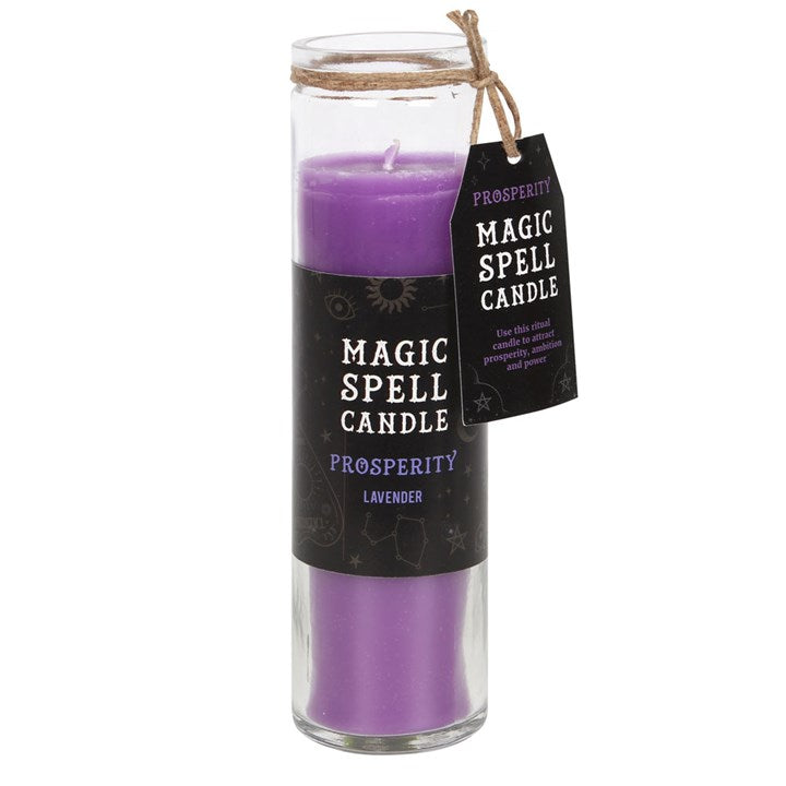 Lavender 'Prosperity' Spell Pillar Candle