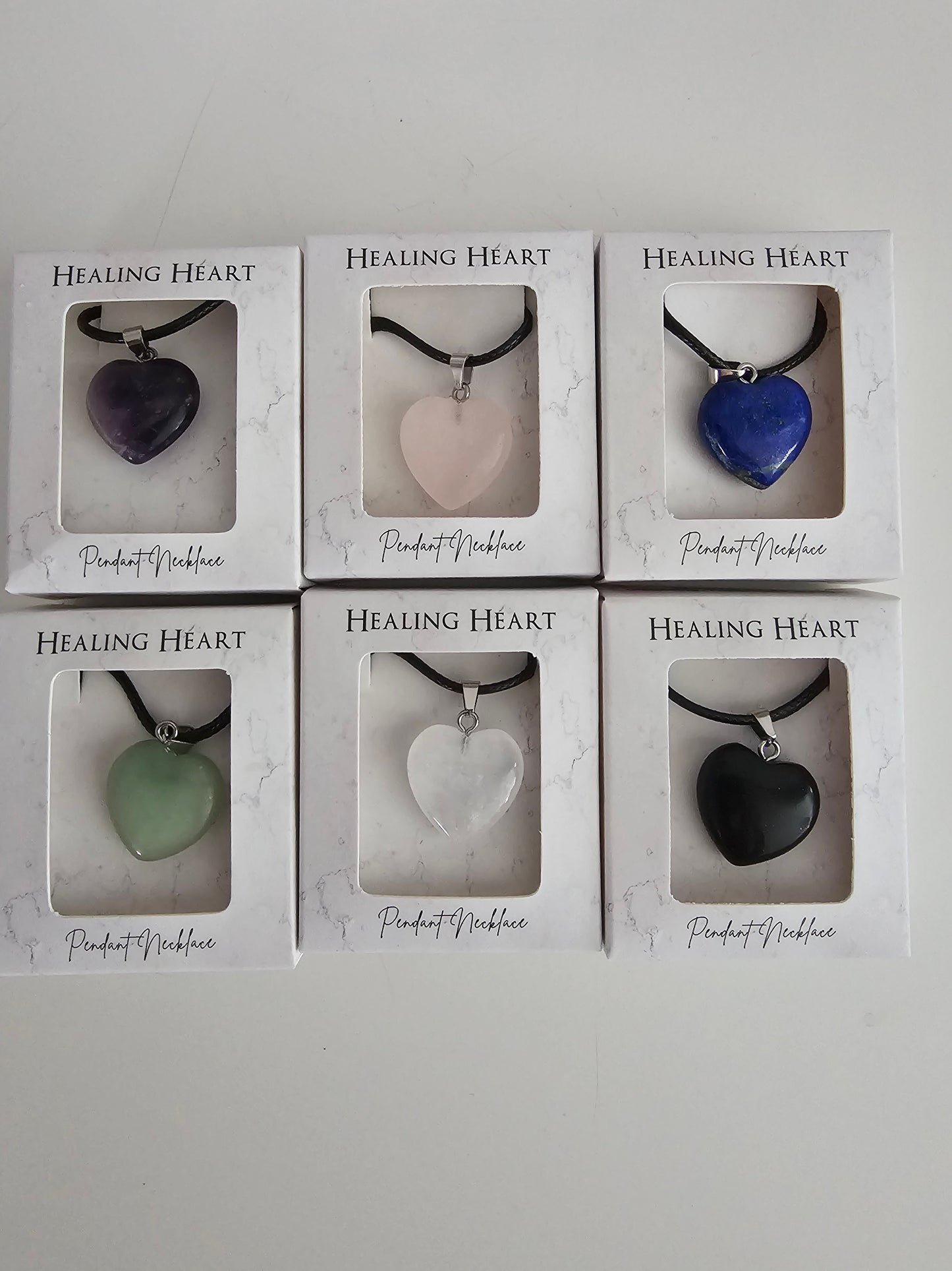 Black Obsidian Healing Heart Pendant Necklace