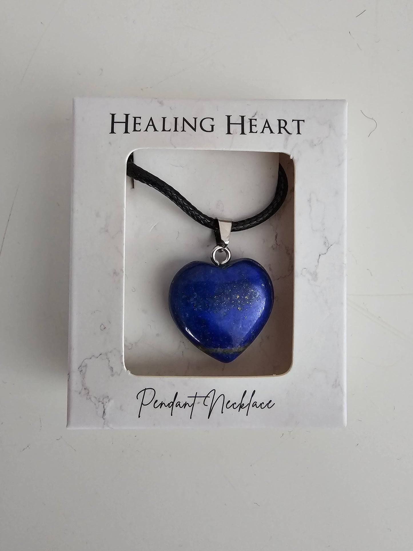 Lapis Lazuli Healing Heart Pendant Necklace